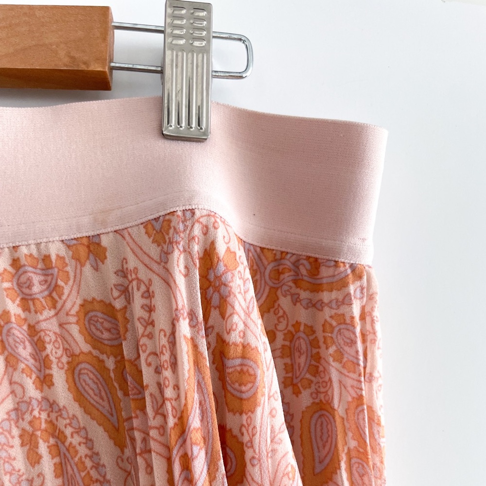 Aritzia Peach Paisley Twirl Skirt - Picture 13 of 14